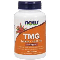 TMG Trimetyloglicyna - Betaina Bezwodna 1000 mg (100 tabl.) NOW Foods