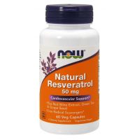 Natural Resveratrol 50 mg - Ekstrakt z Rdestowca Japońskiego (60 kaps.) NOW Foods