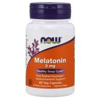 Melatonina 3 mg (60 kaps.) NOW Foods