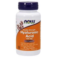 Hyaluronic Acid - Kwas Hialuronowy 100 mg (60 kaps.) NOW Foods