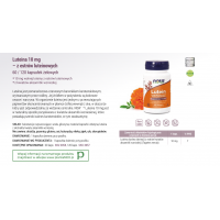 Luteina 10 mg (120 kaps.) NOW Foods