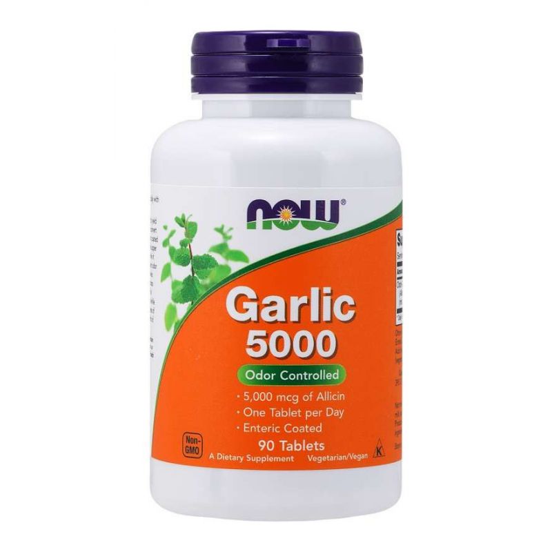 Garlic 5000 - Czosnek 500 mg (90 tabl.) NOW Foods