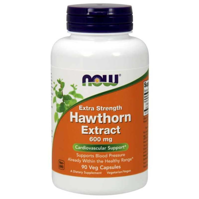 Hawthorn Extract - Ekstrakt z Głogu 600 mg (90 kaps.) NOW Foods