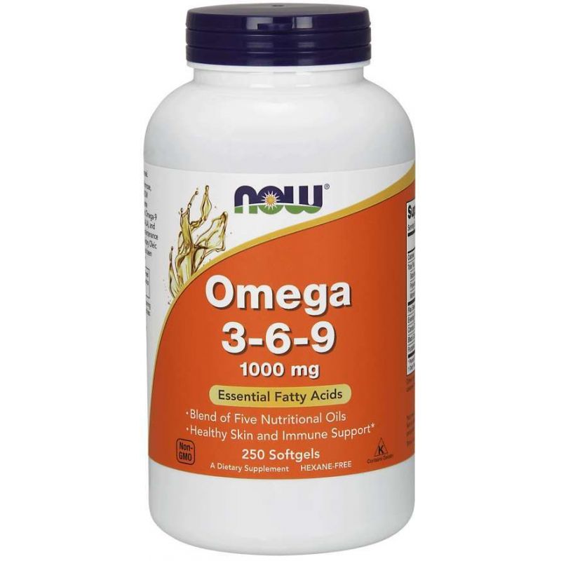 Omega 3-6-9 1000 mg (250 kaps.) NOW Foods
