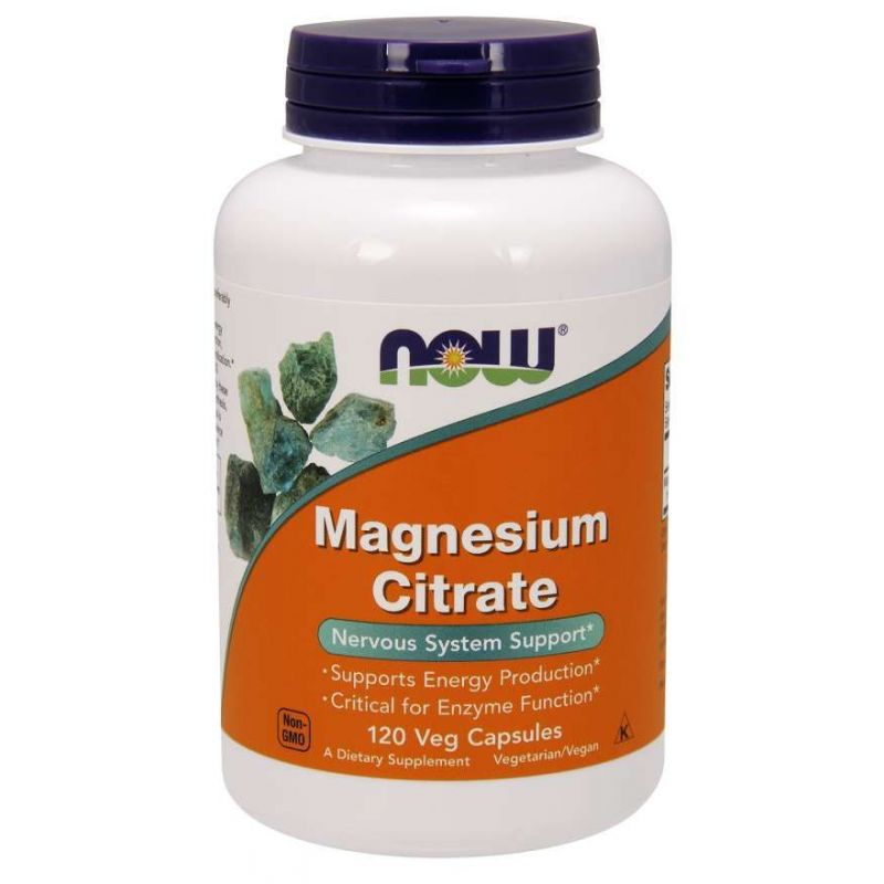 Magnesium Citrate - Cytrynian Magnezu (120 kaps.) NOW Foods