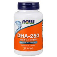 DHA - 250 DHA 125 EPA Kwas dokozaheksaenowy 250 mg (120 kaps.) Now Foods