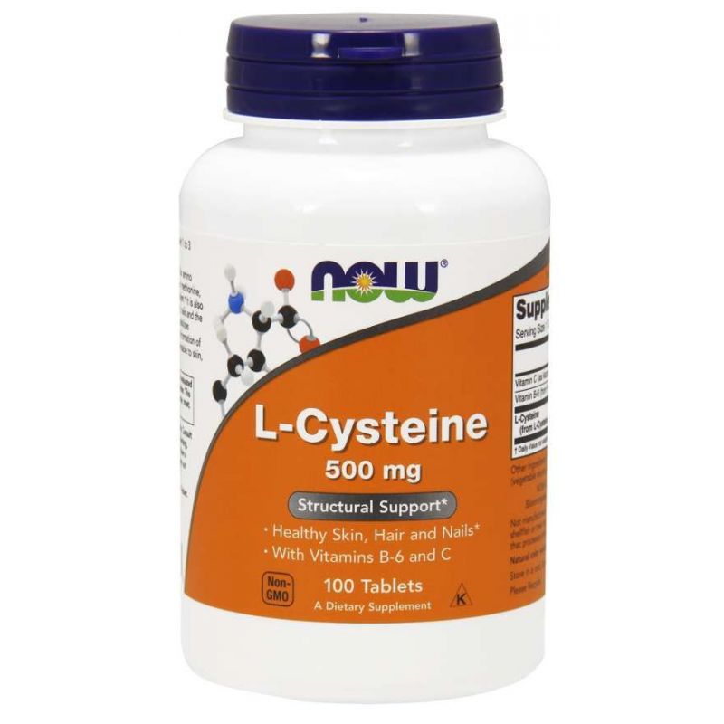 L-Cysteina 500 mg (100 tabl.) NOW Foods