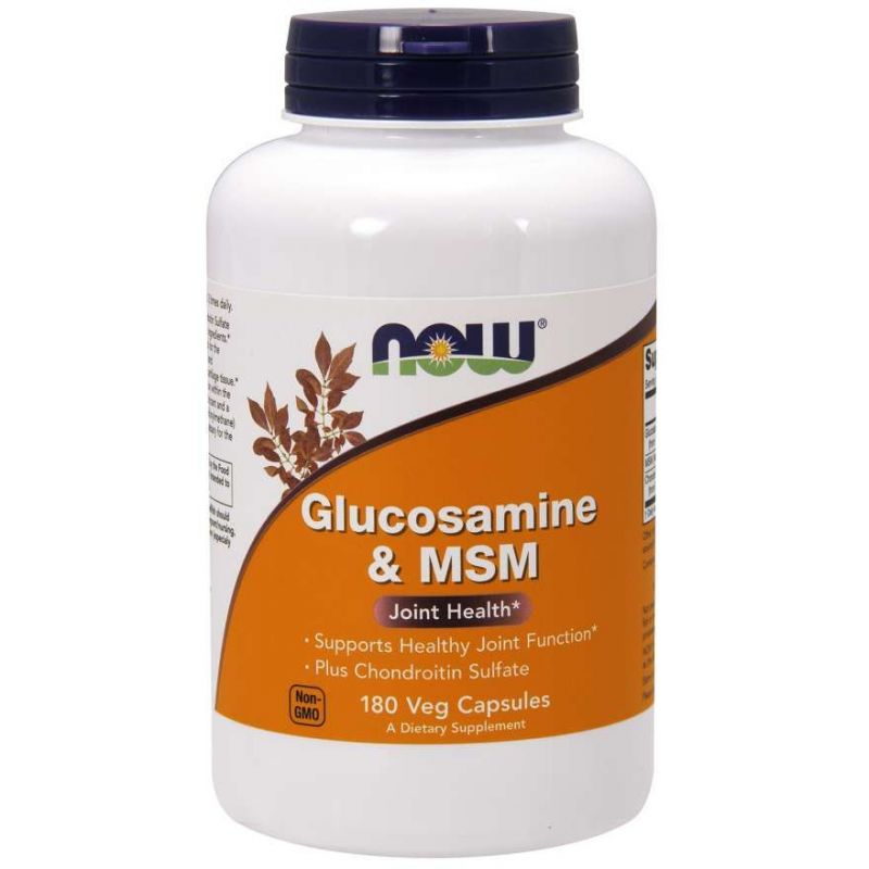 Glukozamina i MSM (180 kaps.) NOW Foods