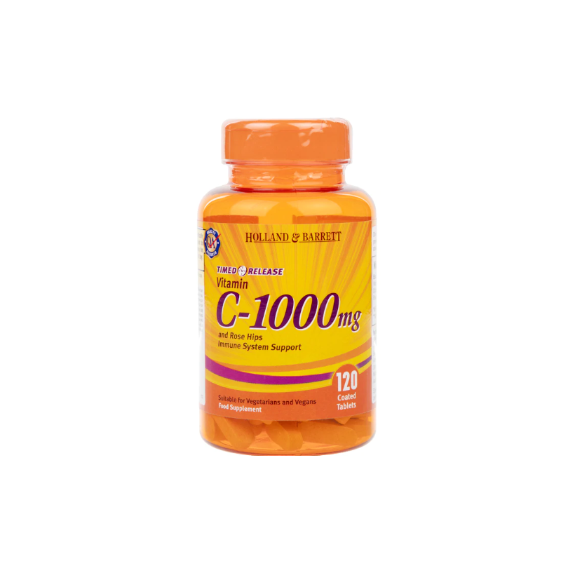 Witamina C 1000 mg z bioflawonoidami i dziką różą (120 tabl.) Holland & Barrett