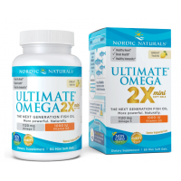 Ultimate Omega 2X Mini with Vitamin D3 - Omega 3 + Witamina D3 o smaku cytrynowym (60 kaps.) Nordic Naturals