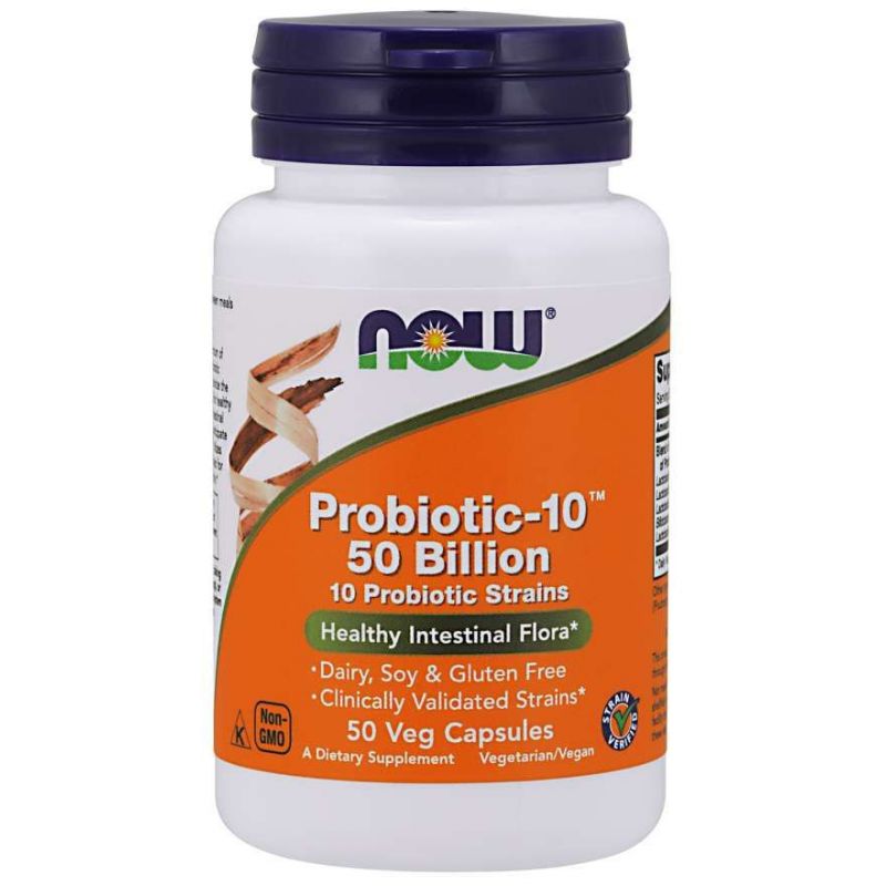 Probiotic-10™ - 50 miliardów CFU (50 kaps.) NOW Foods