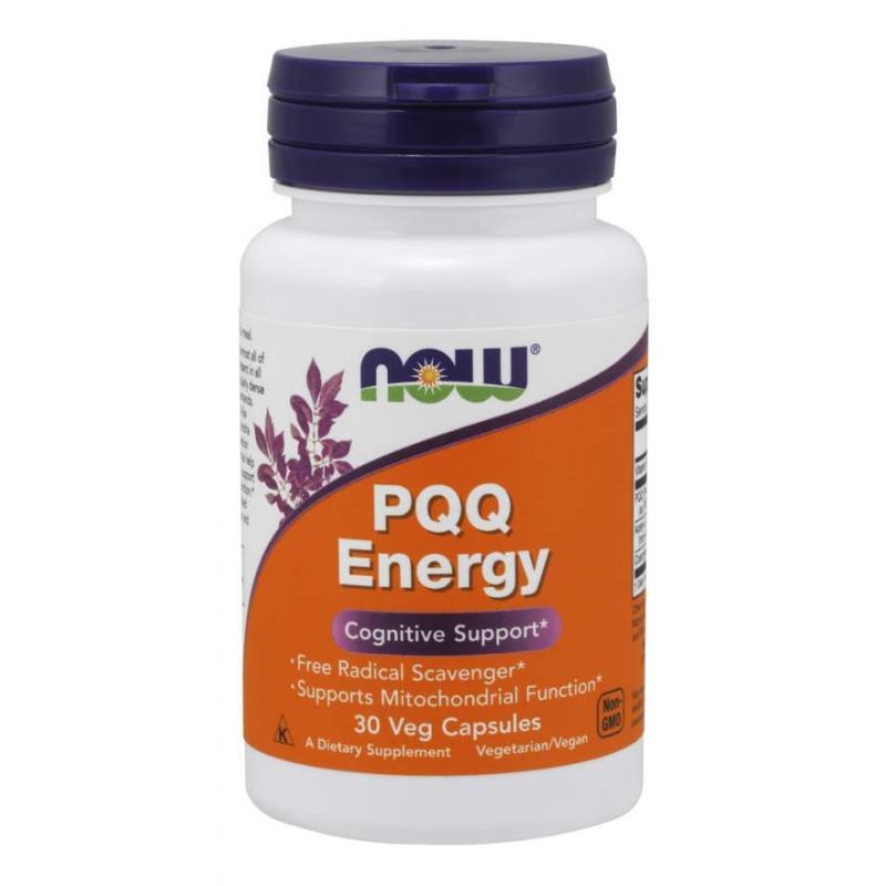 PQQ Energy - PQQ Pirolochinolinochinon + ALC + Koenzym Q10 + Witamina B12 (30 kaps.) NOW Foods