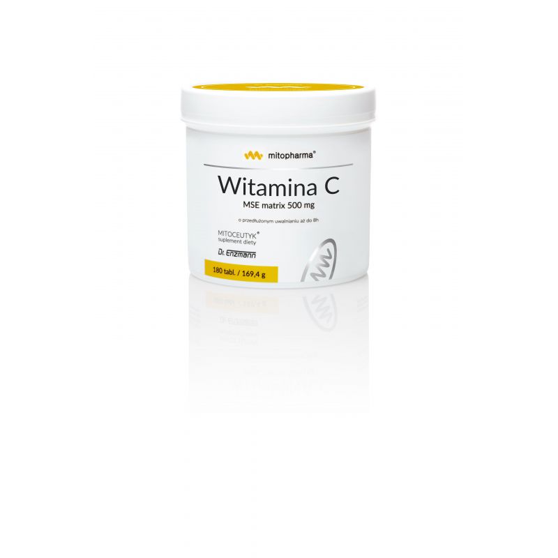 Witamina C 500 mg o przedłużonym uwalnianiu (180 tabl.) Dr. Enzmann MSE