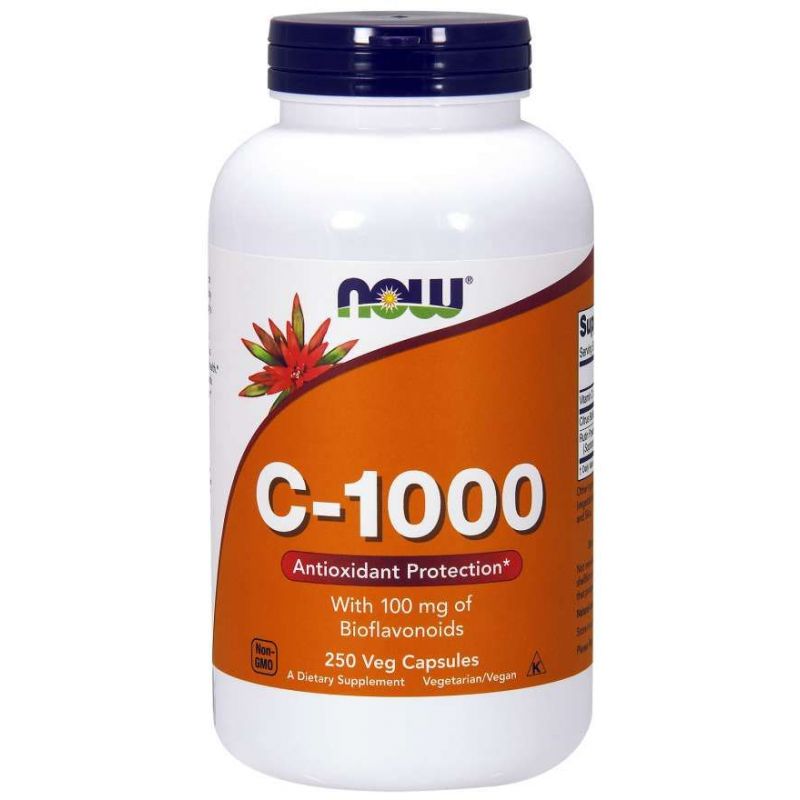 Witamina C 1000 mg z bioflawonoidami (250 kaps.) NOW Foods