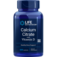 Calcium Citrate with Vitamin D - Cytrynian Wapnia + Witamina D3 (200 kaps.) Life Extension