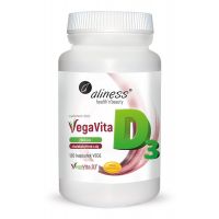 VegaVita D3 - Witamina D3 2000 IU z alg /cholekalcyferol/ 50 mcg (120 kaps.) Aliness