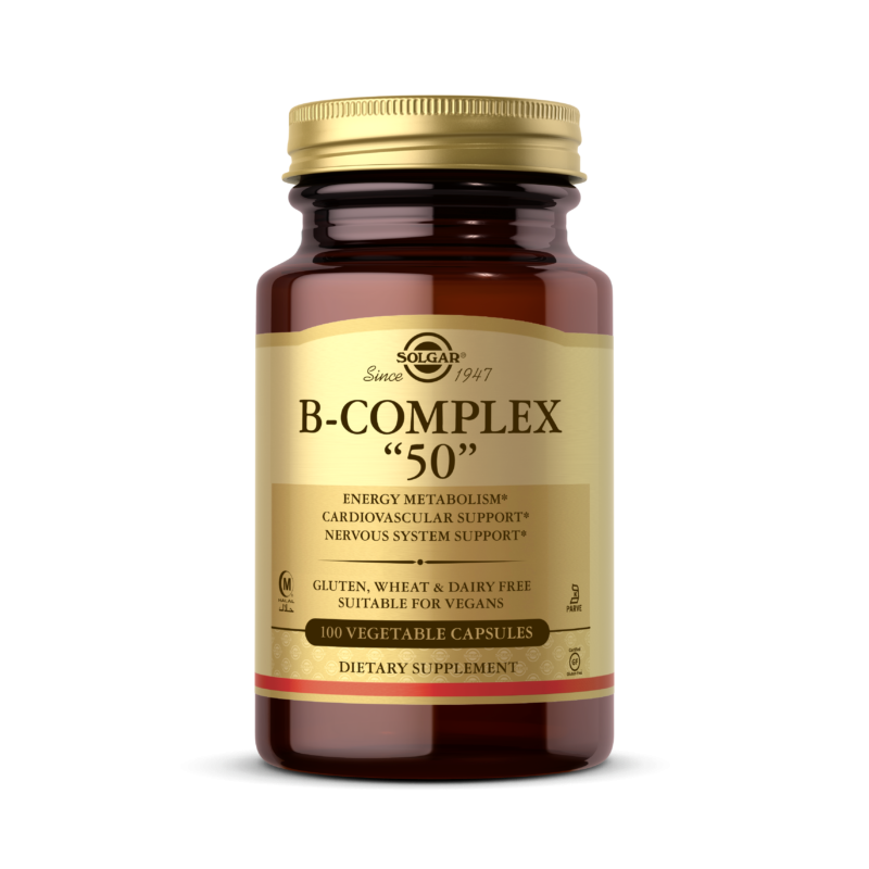 Vitamin B-Complex "50" - Kompleks Witamin B (100 kaps.) Solgar