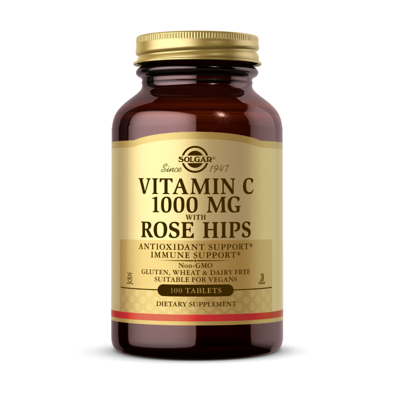 Vitamin C 1000 mg with Rose Hips - Witamina C 1000 mg z dziką różą (100 tabl.) Solgar