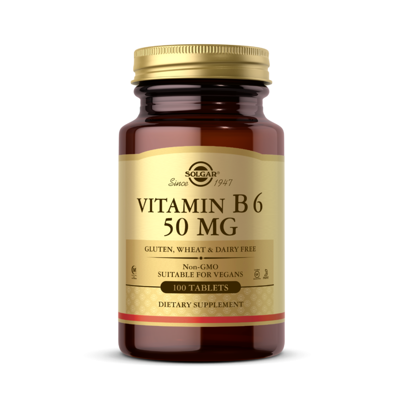 VITAMIN B6 - Witamina B6 Pirydoksyna HCl 50 mg (100 tabl.) Solgar