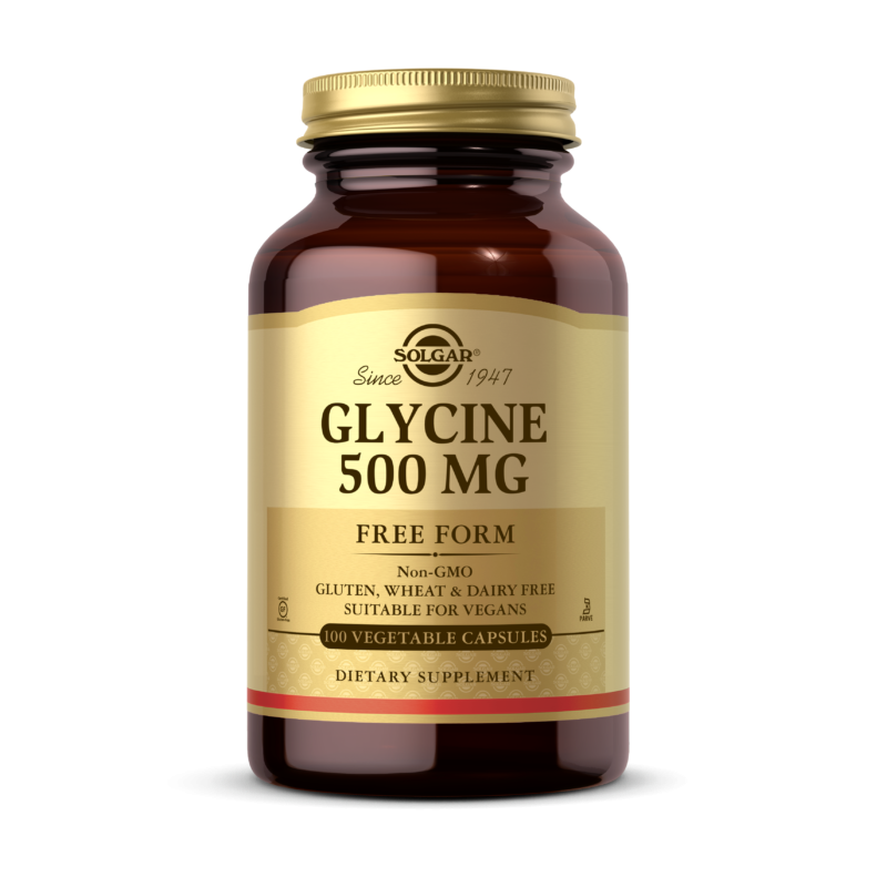 Glycine Free Form - Glicyna 500 mg (100 kaps.) Solgar