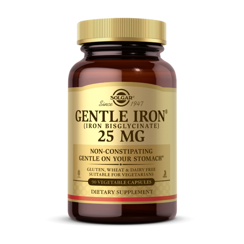Gentle Iron - Żelazo /dwuglicynian żelaza 25 mg (90 kaps.) Solgar
