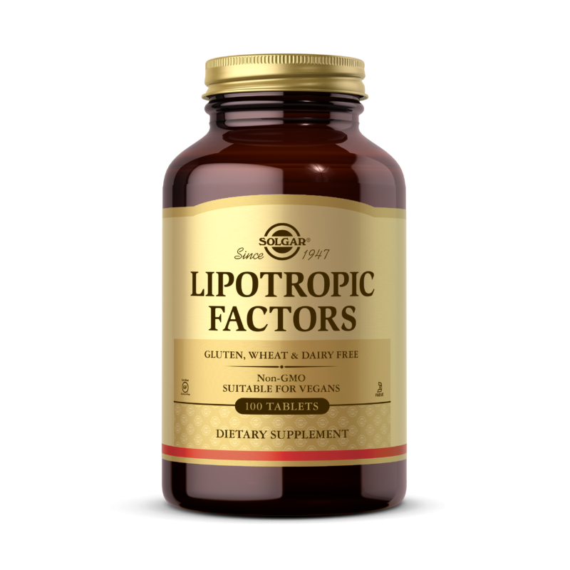 Lipotropic Factors - Czynniki lipotropowe Cholina + Inozytol + L-Metionina (100 tabl.) Solgar