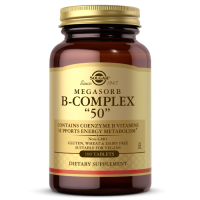 Vitamin B-Complex "50" Megasorb - Kompleks Witamin B z magnezem (100 tabl.) Solgar