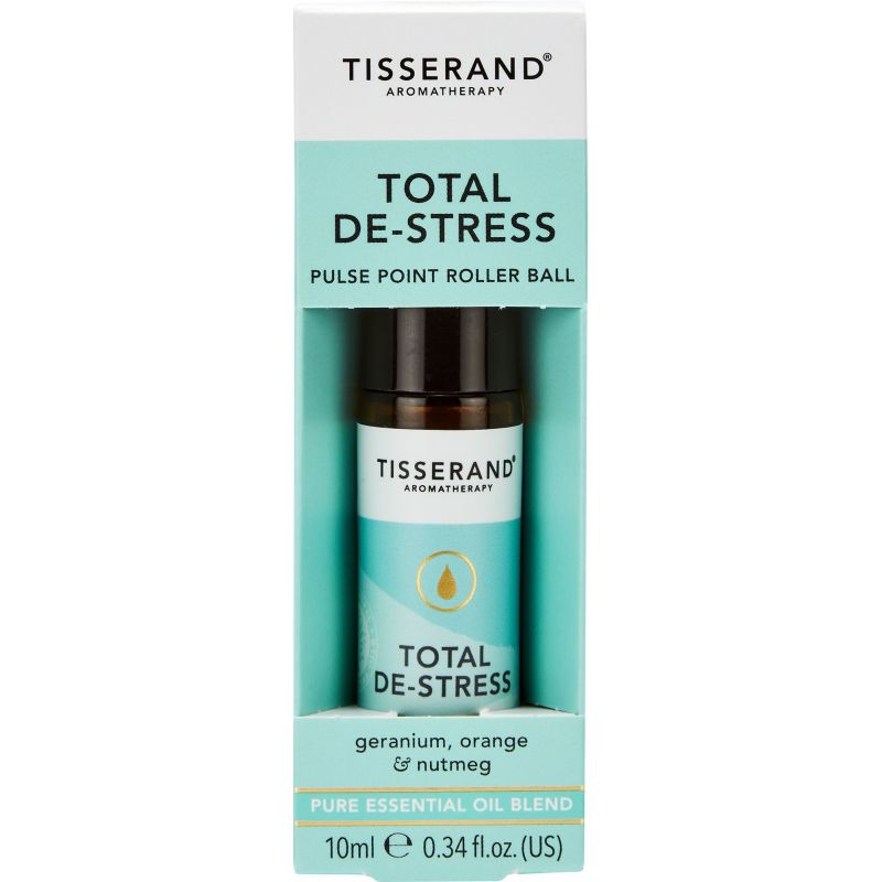 Total De-Stress Pulse Point Roller Ball - Geranium + Pomarańcza + Gałka muszkatołowa (10 ml) Tisserand