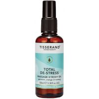 Total De-Stress Massage & Body Oil - Olejek do masażu/ Geranium + Pomarańcza + Gałka muszkatołowa (100 ml) Tisserand