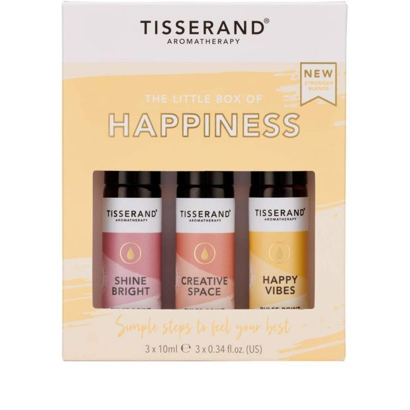 The Little Box of Happiness - Zestaw olejków eterycznych na lepsze samopoczucie (3 x 10 ml) Tisserand
