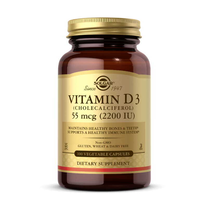 Vitamin D3 - Witamina D3 2200 IU /cholekalcyferol/ 55 mcg (100 kaps.) Solgar