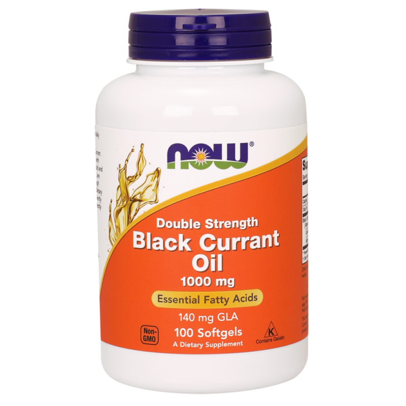 Black Currant Oil - Olej z Czarnej Porzeczki 1000 mg (100 kaps.) NOW Foods