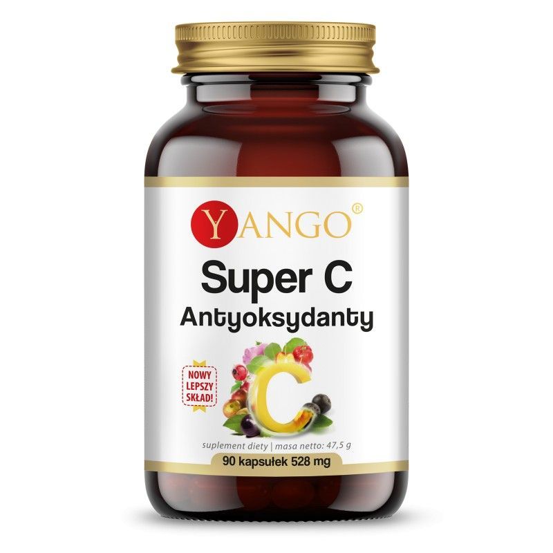 Super C Antyoksydanty - Camu camu, Aronia, Acerola, Acai, Dzika róża (90 kaps.) Yango