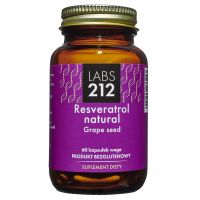 Resveratrol Natural + Grape Seed - Resweratrol naturalny z ekstraktem z nasion winorośli 98% (60 kaps.) Labs212