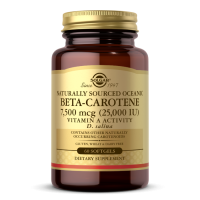 Naturally Sourced Oceanic Beta-Carotene - Naturalny Beta Karoten 7,5 mg (25,000 IU) (60 kaps.) Solgar