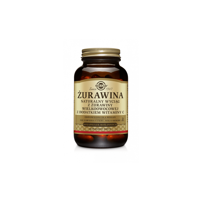 Żurawina - ekstrakt 400 mg + Witamina C 60 mg (60 kaps.) Solgar