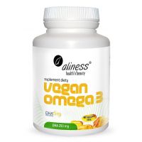 Vegan Omega 3 DHA - Wegański olej Omega 3 z mikroalg 250 mg (60 kaps.) Aliness