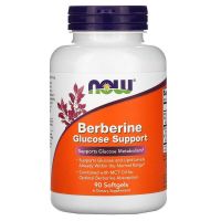 Berberine Glucose Support - Berberyna HCL 400 mg + Olej MCT 700 mg (90 kaps.) NOW Foods