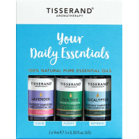 Your Daily Essentials Kit - Zestaw olejków eterycznych Lawenda + Drzewo herbaciane + Eukaliptus (3 x 9 ml) Tisserand
