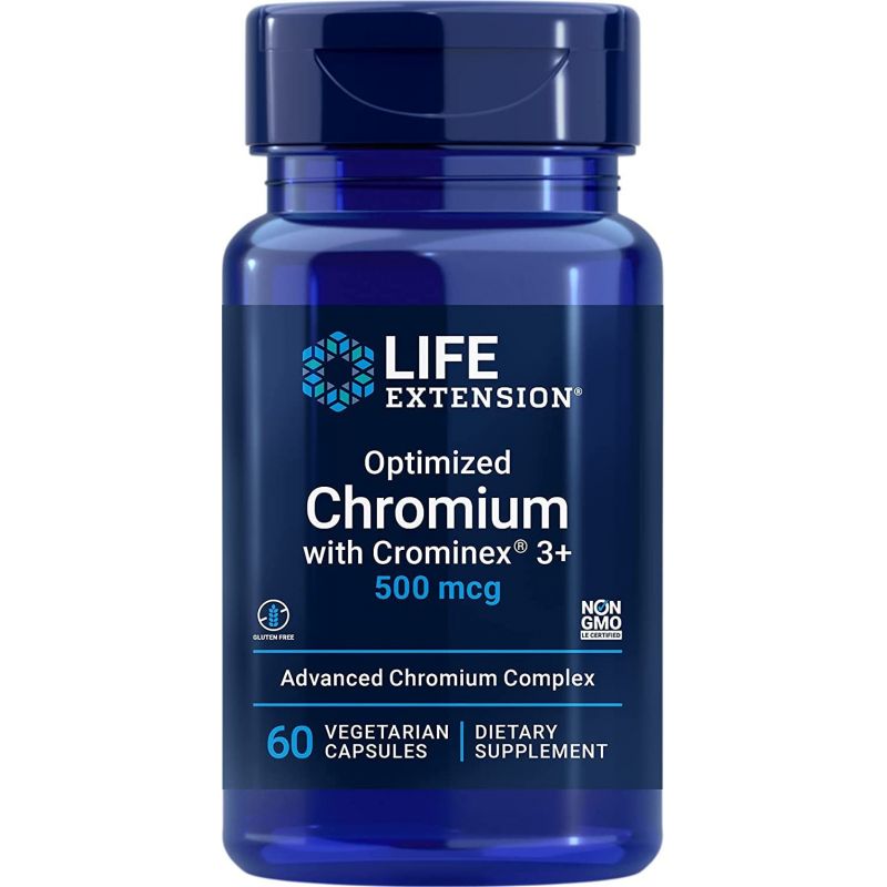 Optimized Chromium with Crominex 3+ - Chrom 500 mcg (60 kaps.) Life Extension