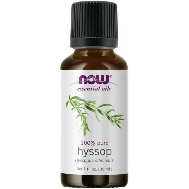 100% Hyssop - Olejek Hyzopowy - Hyssopus officinalis (30 ml) NOW Foods