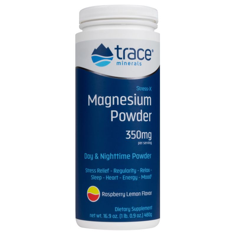 Stress-X Magnesium Powder - Magnez w proszku o smaku malinowo-cytrynowym (480 g) Trace Minerals
