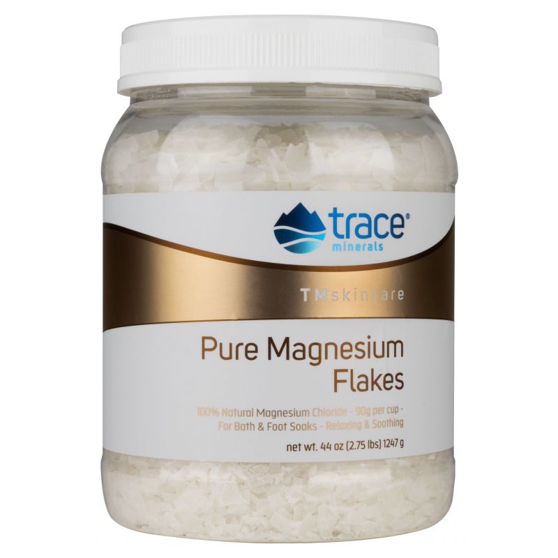 Pure Magnesium Flakes - Płatki Magnezowe do kąpieli (1247 g) Trace Minerals