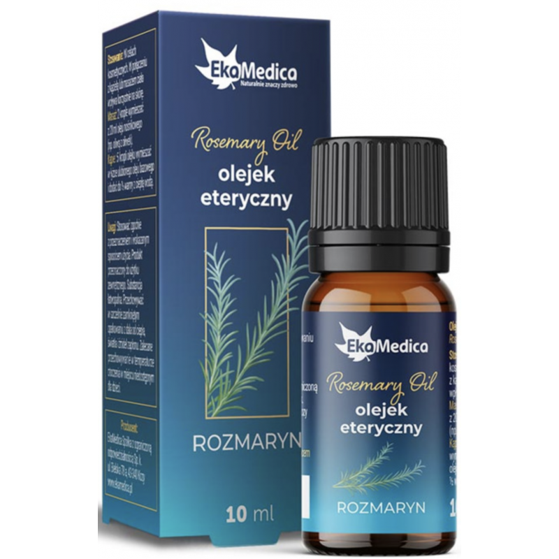 Olejek eteryczny rozmarynowy - Rosemary Essential Oil - Rozmaryn (10 ml) EkaMedica