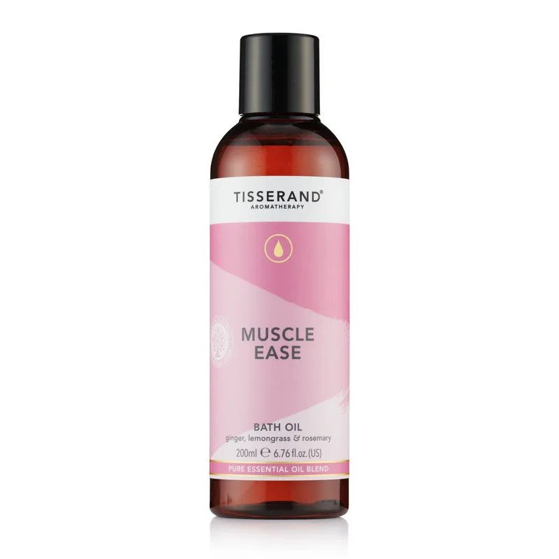 Muscle Ease Bath Oil - Olejek do kąpieli Imbir + Trawa cytrynowa + Rozmaryn (200 ml) Tisserand