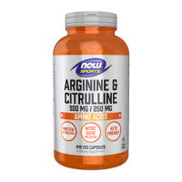 L-Arginina 500 mg + L-Cytrulina 250 mg (240 kaps.) NOW Foods