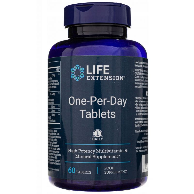One-Per-Day Tablets - Zestaw Witamin i Minerałów (60 tabl.) Life Extension
