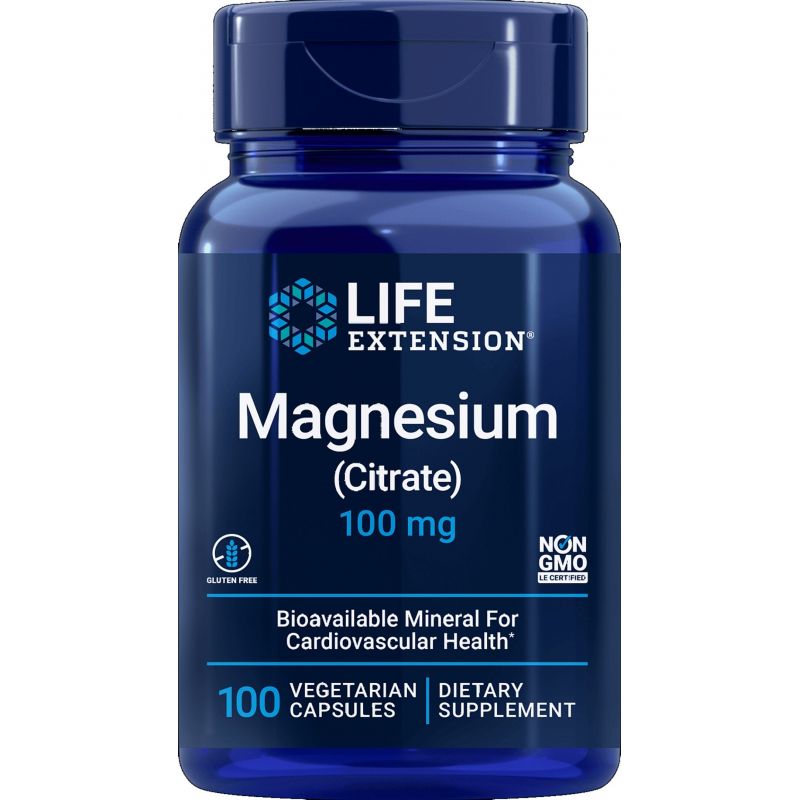 Magnesium Citrate - Magnez /cytrynian magnezu/ 100 mg (100 kaps.) Life Extension