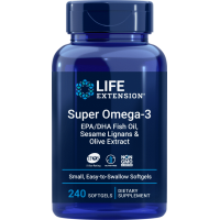 Super Omega-3 EPA/DHA z Lignanami Sezamowymi i Ekstraktem z Oliwek (240 kaps.) Life Extension