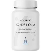 K2 + D3 rozpuszczone w Oleju Kokosowym (60 kaps.) Holistic